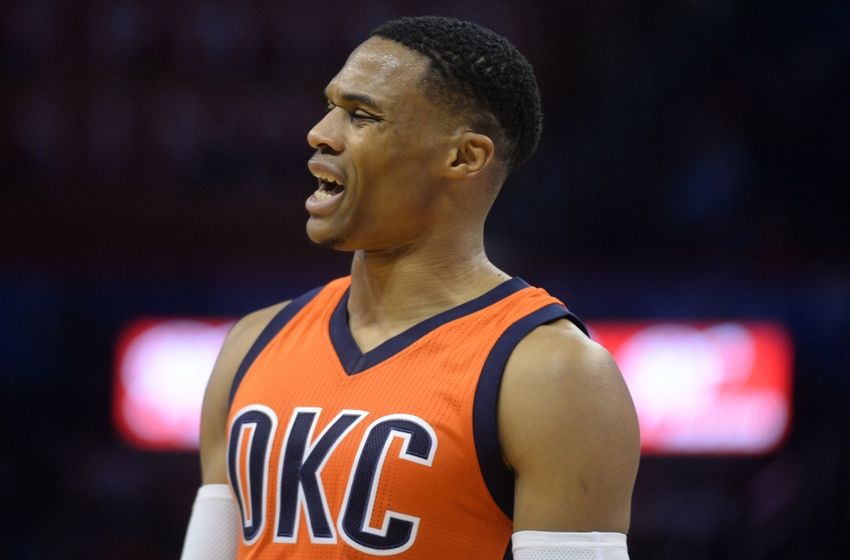 Russell Westbrook senza un pelo sul viso
