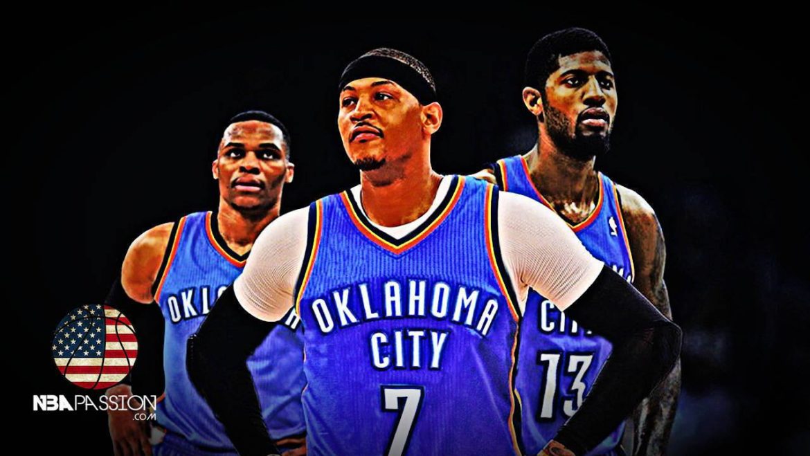 Big tre ad OKC Melo Westbrook e Paul George