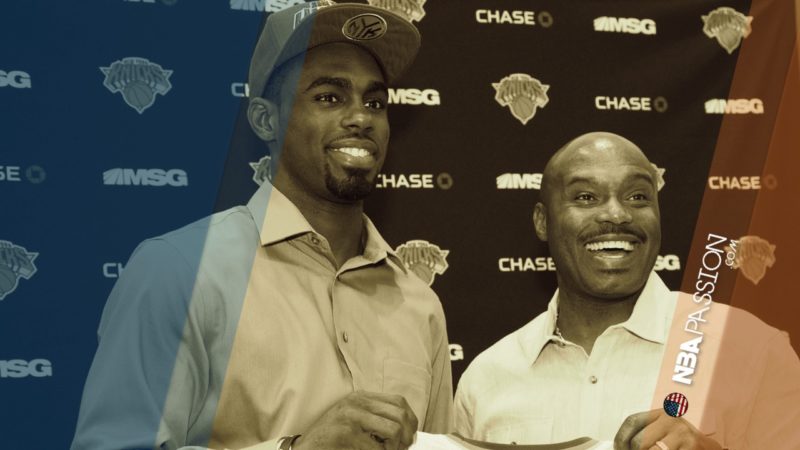 Tim Hardaway Jr con suo padre.