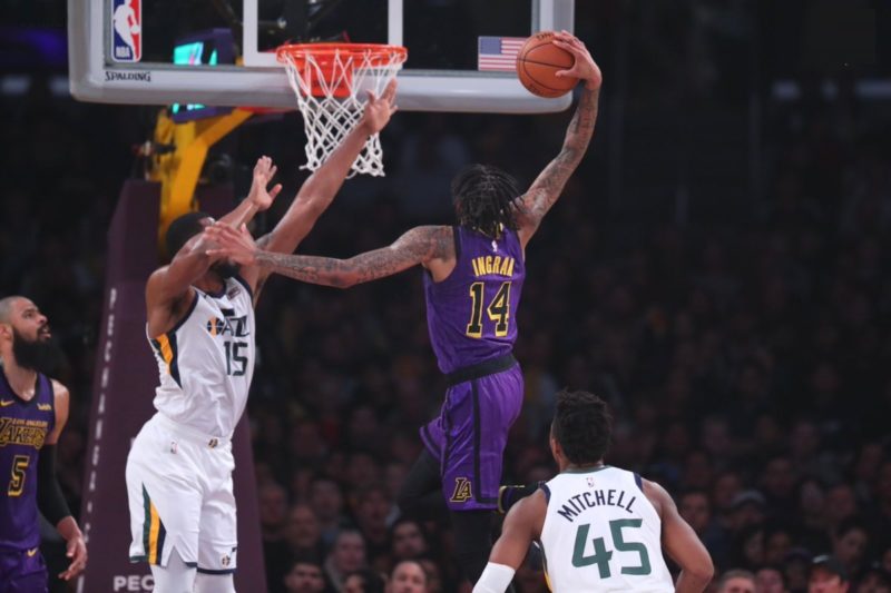 Los Angeles Lakers rotazioni-Brandon Ingram, Los Angeles Lakers vs Utah Jazz at STAPLES Center