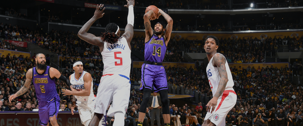 Brandon Ingram, Los Angeles Lakers vs LA Clippers at Staples Center