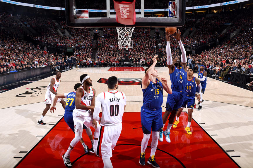 difesa blazers contro nikola jokic