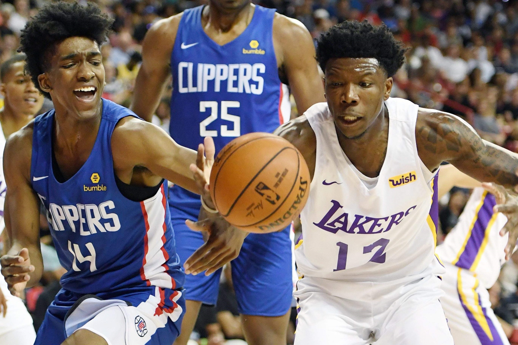 Terance Mann and Devontae Cacok, LA Clippers vs Los Angeles Lakers