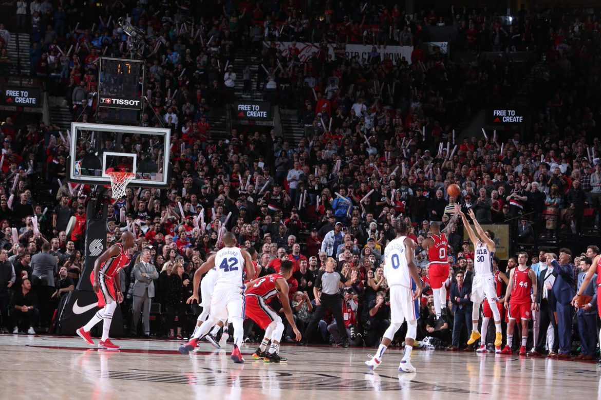 sixers blazers korkmaz