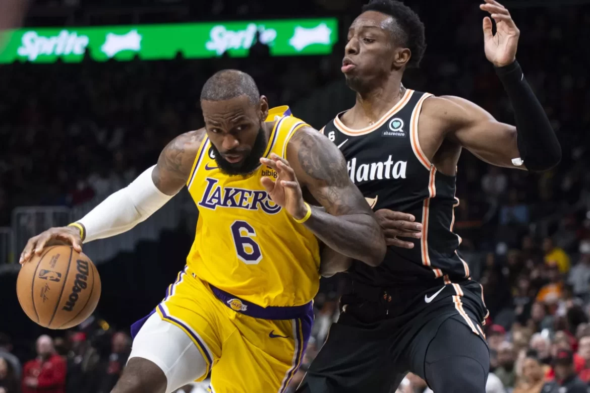 lebron james 47 punti compleanno lakers hawks
