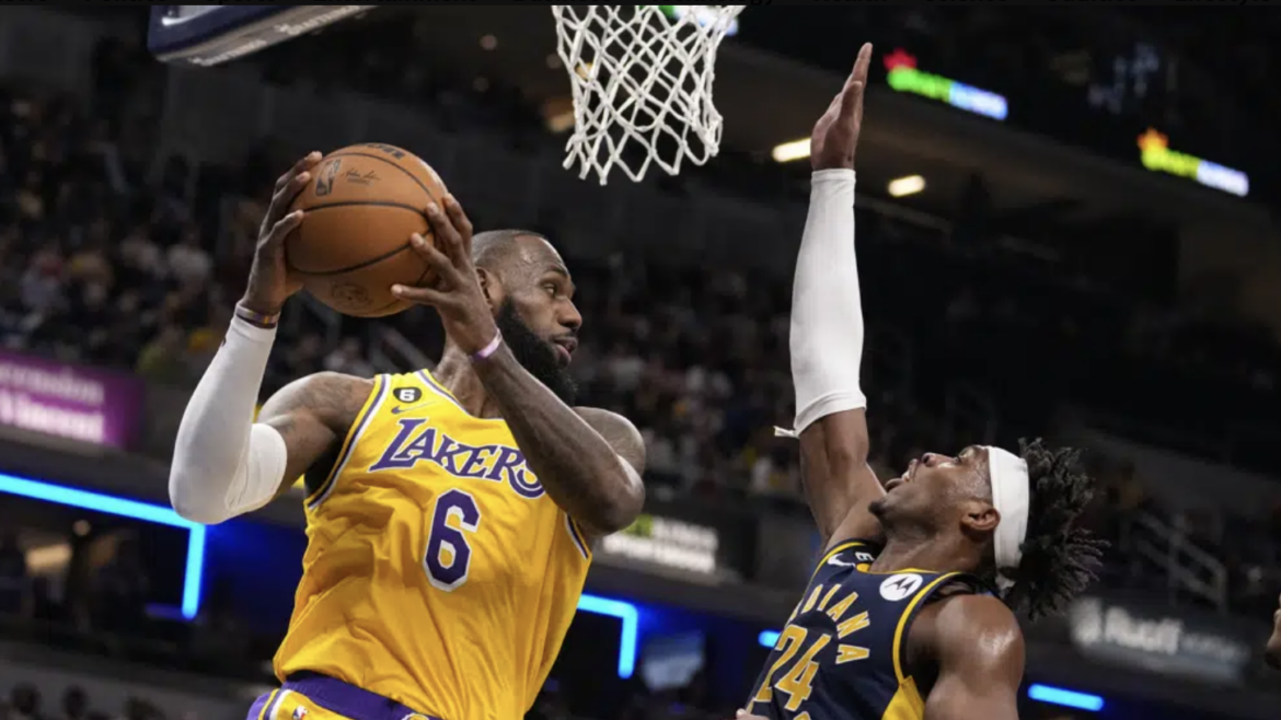 LeBron James in Los Angeles Lakers - Indiana Pacers
