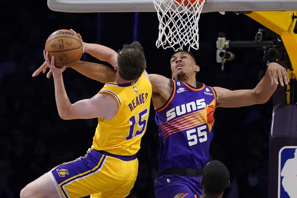 austin reaves dei lakers contro i suns